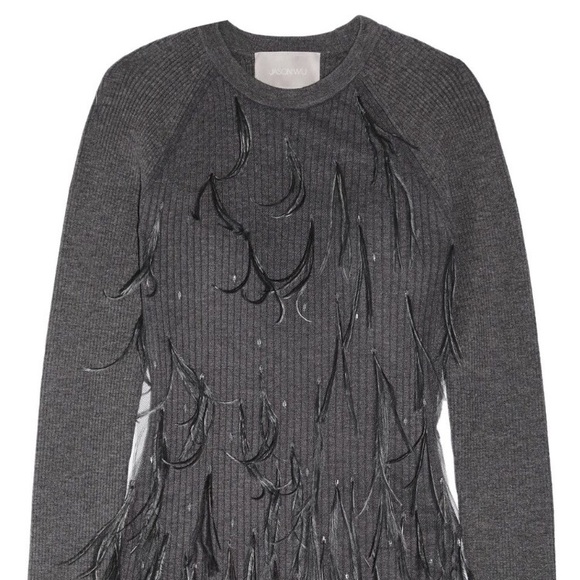 Jason Wu Fuzzy Feather Sweater - Picture 3 of 13